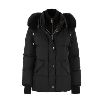 Moorer Winter Jackets, female, Black, M, Attica-Stp Short Down Jacket