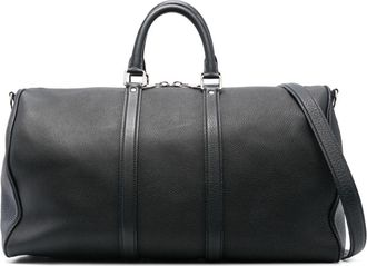 Louis Vuitton 2009 leather travel bag - unisex - Leather/Cotton - One Size - Black