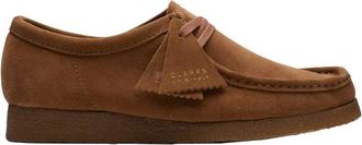Clarks Stijlvolle Wallabee Schoenen - Heren - Veterschoenen - Bruin - 42 EU - Leer - Schoenen