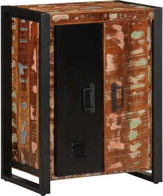 Berkfield Home Sideboard Multicolour 55x35x70 cm Solid Wood Reclaimed in Black | Size: 55 x 35 x 70 cm
