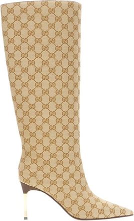 Gucci Heeled Boots, female, Beige, Size: 6 US Stiletto Boot
