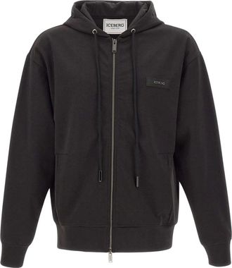 Iceberg Hoodies & sweatvesten, Heren, Zwart, M, Katoen, Iceberg Trui Zwart