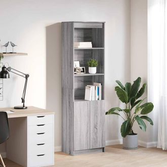 Berkfield Home Highboard Grey Sonoma 50x35x180 cm Engineered Wood | Size: 50 x 35 x 180 cm