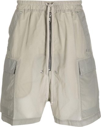 Rick Owens check-print drawstring shorts - men - Polyamide - 46 - Neutrals
