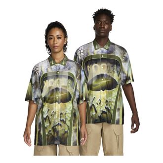 Nike x NOCTA Opal Button-Down Short Sleeve Shirt Pilgrim Oil Green FV1939-378