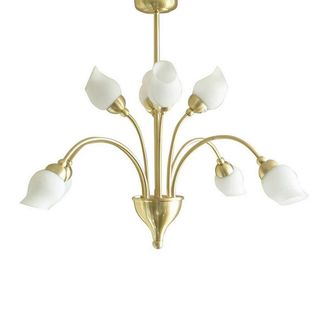 Netlighting Rimini Pendant 8 Light G9 Satin Brass in Gold