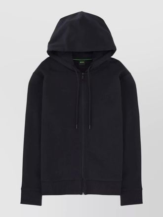HUGO BOSS hadiko hooded sweatshirt ribbed cuffs hem