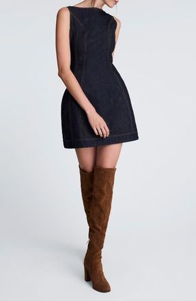 Kenneth Cole Hourglass Denim Dress in Dark Indigo Rinse Wash at Nordstrom, Size X-Small
