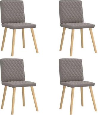 vidaXL Sillas De Comedor 4 Unidades Tela Taupe Vidaxl