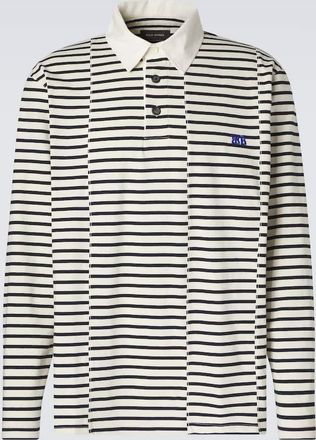 Wales Bonner City striped cotton polo shirt