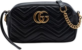 Gucci Pre-owned Gucci Small GG Marmont Matelasse Calfskin Crossbody Ladies GUVWR2SKRMVVZLF3