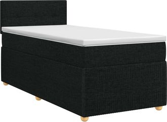 vidaXL Letto Box Spring Con Materasso Nero 80 X 200 Cm Tessuto Vidaxl