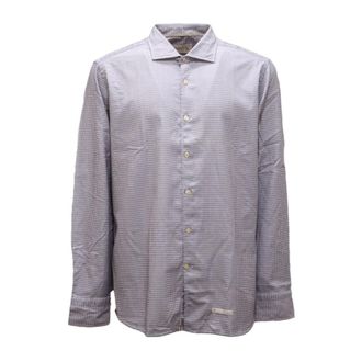 Tintoria Mattei 6219Al Camicia Textu Shirt - Heren - Casual Overhemden - Grijs - 4XL - Overhemden