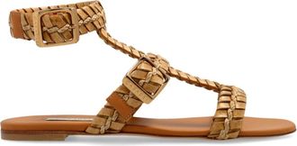 Casadei Schoenen, Dames, Bruin, 41 EU, Leer, Leren Sandalen