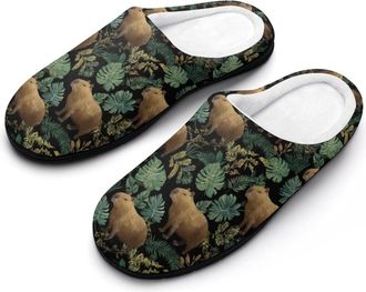 Generic Capybaras Print Mens Slippers Comfortable And Non-slip Cotton Slipper Shoe for House