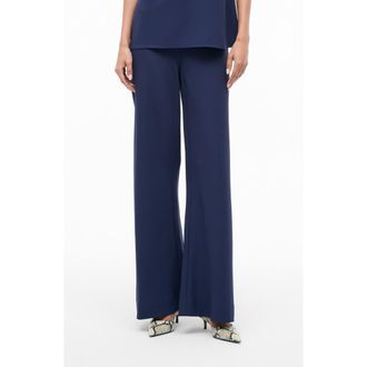 Staud Stroll Wide Leg Pants in Navy at Nordstrom, Size X-Large