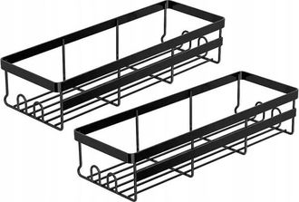 OEM Set Estante Mural Ba&ntilde;o Negro Almacenaje Accesorio
