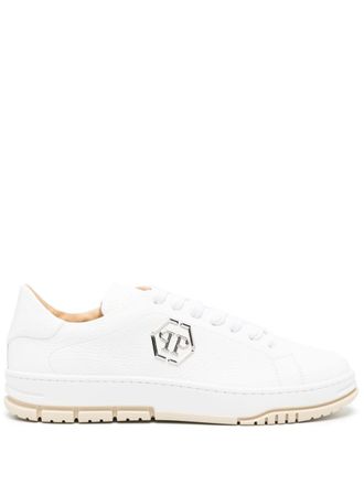 Philipp Plein Sneakers con placca logo - Bianco
