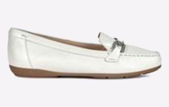 Geox Annytah Slip On Shoe WATERPROOF Womens - White - Size UK 3