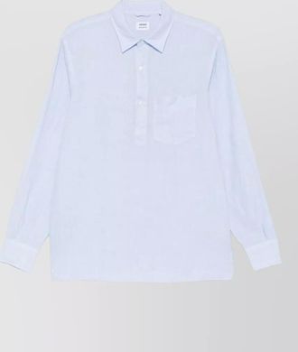 Aspesi button down collar long sleeve silk shirt