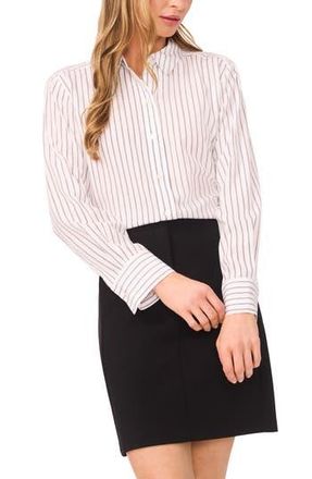 Halogen Stripe Woven Shirt in New Ivory at Nordstrom Rack, Size X-Small