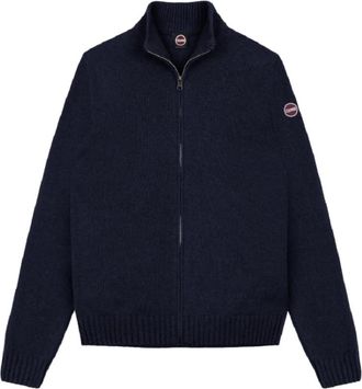 Colmar Cashmere Blend Zip Sweater - Heren - Vesten - Blauw - L - Wol - Truien & Vesten