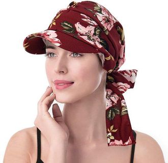 OEM Pa&ntilde;uelo Suave Y Sedoso - Adecuado Para Todos Los Peinados - Turbante Con Estampado Floral - Pa&ntilde;uelo Que Cubre Un Mo&ntilde;o - Con Borde