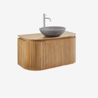 Sklum Sklum - Set di mobili da bagno in legno di mango Analis