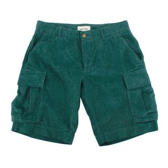 Man 1924 Emerald Green Cotton Corduroy Cargo Shorts Size 30