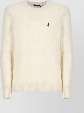 Ralph Lauren cashmere wool cable-knit crewneck sweater