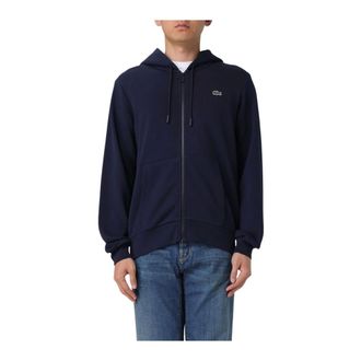 Lacoste Zip-throughs, male, Blue, Size: 2XS Full Zip Fleece Hoodie