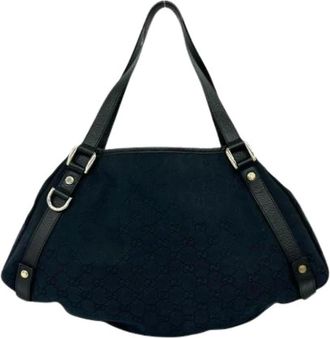 Gucci Pre-owned Vintage Shoulder Tote Bag - Dames - Pre-owned - Zwart - Maat: ONE Size Zijde