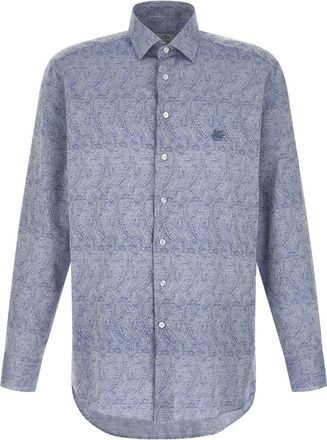 Etro Blue Paisley Shirt