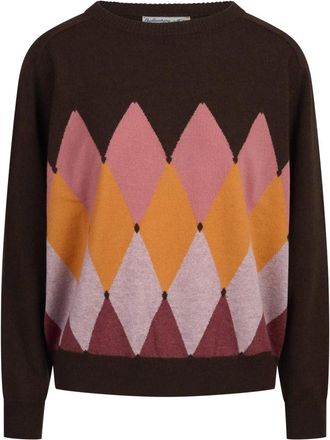Ballantyne Round-neck Cashmere Sweater - Dames - Truien - Veelkleurig - Maat: XS Kasjmier