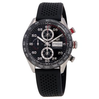 Tag Heuer Pre-owned Tag Heuer Carrera Chronograph Automatic Black Dial Mens Watch CBN2A1AA.BA0643