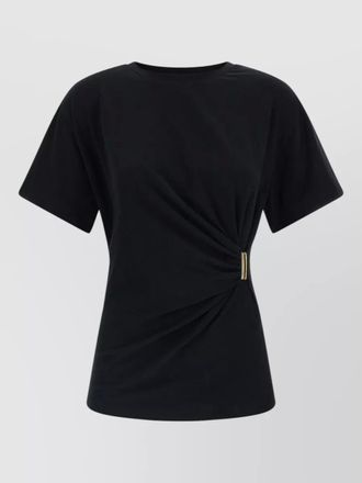 Pinko mary t shirt gold tone detail ruched