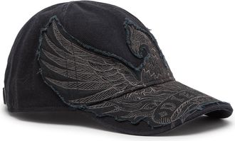 Diesel Baseball cap with Phoenix embroidery - Caps - Man - Black