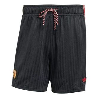 adidas Manchester United Terrace Icons Shorts Asia Sizing Black Red JF0356