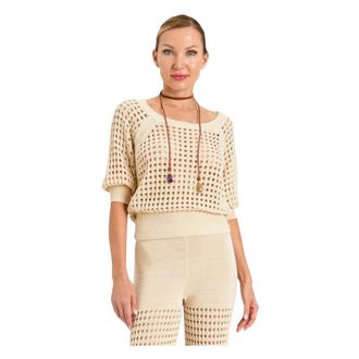 Twinset Dames, Truien, Beige, Maat: S