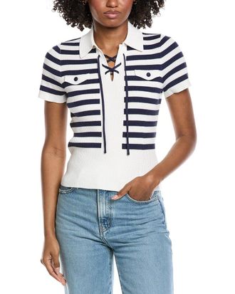 Shelli Segal Tie Front Sweater