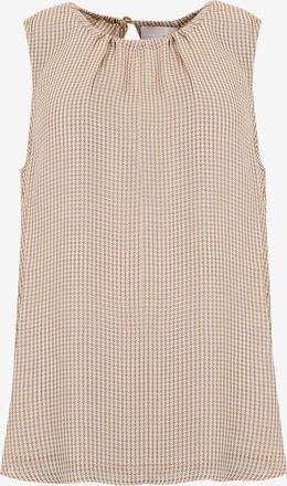 Hemisphere &Auml;rmelloses Hahnentritt-Top aus Cr&ecirc;pe Parin