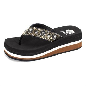 Yellow Box Womens Kania Sandal In Metallic Multi