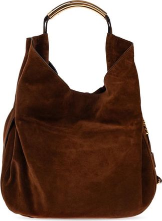 Moschino Handtas - Dames - Schoudertassen - Bruin - ONE Size - Su&egrave;de - Tassen