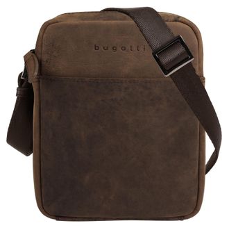 Bugatti Umh&auml;ngetasche BUGATTI LUCA, Damen, Gr. B/H/T: 16cm x 21cm x 5cm onesize, braun, Leder, unifarben, Taschen Umh&auml;ngetasche, echt Leder