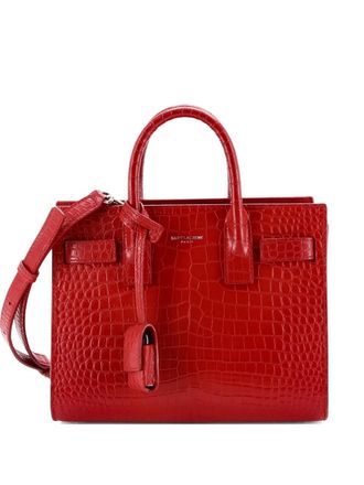 Saint Laurent Sac de Jour NM Bag Crocodile Embossed Leather Nano satchel - Rood