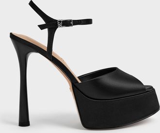 Charles & Keith Francesca Peep-Toe Platform Heels