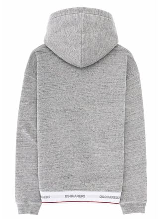 Dsquared2 Logo-Embroidered Cotton Sweatshirt - Gray