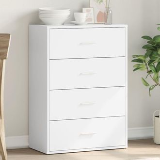 vidaXL Aparador De Madera De Ingenier&iacute;a Blanco 60x31x84 Cm Vidaxl