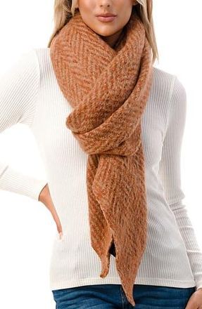 MARCUS ADLER Chevron Scarf in Rust at Nordstrom Rack