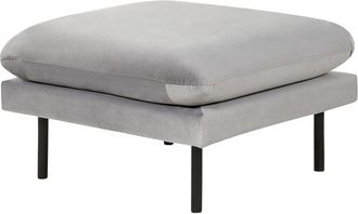 Beliani Beliani - Pouf in Velluto grigio con Gambe Nere 70 x 70 cm Vinterbro